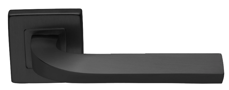 Ручка дверная TENDER S3 NERO раздельная на квадратной розетке, цвет - черный фото купить Новокузнецк