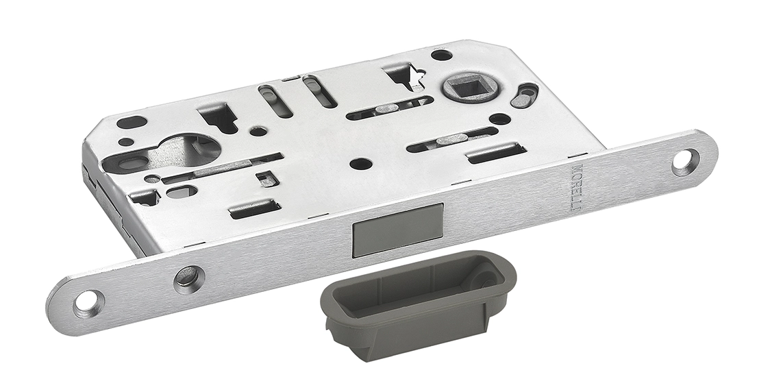 Защелка межкомнатная M1885 SSC магнитная под цилиндр, цвет суперматовый хром фото купить в Новокузнецке