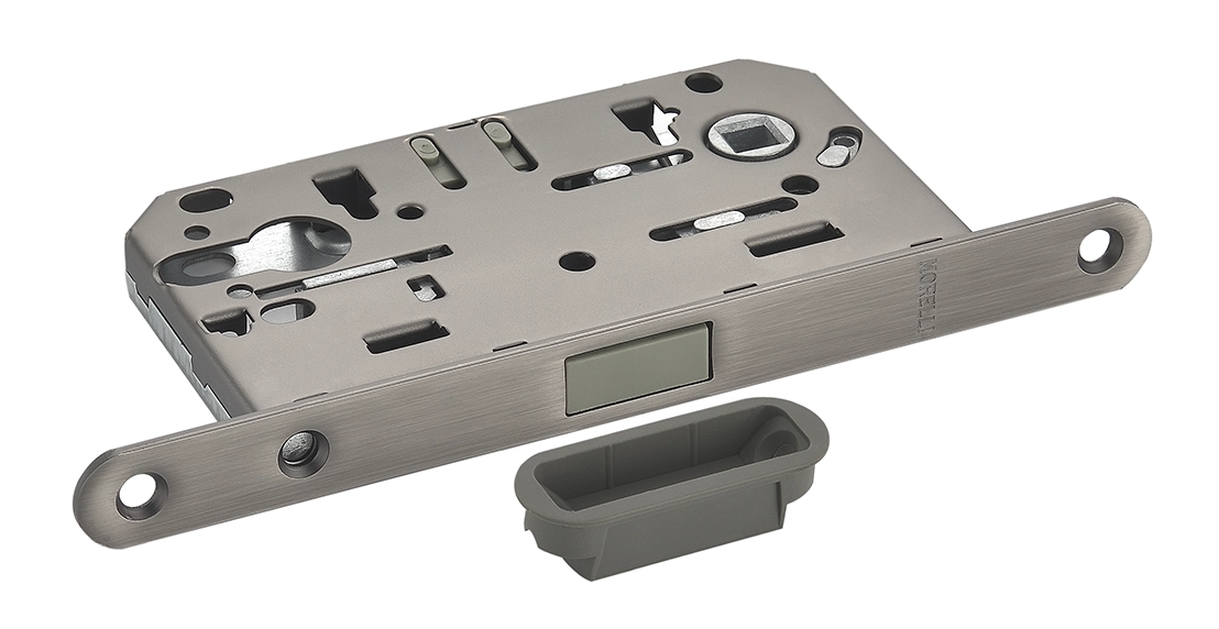 Защелка межкомнатная M1885 GR магнитная под цилиндр, цвет графит фото 2 Защелка межкомнатная M1885 GR магнитная под цилиндр, цвет графит фото купить в Новокузнецке