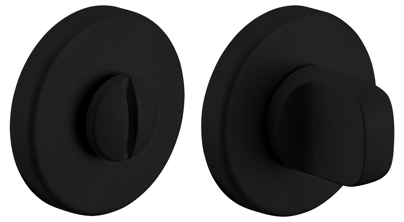 Завертка сантехническая LUX-WC-R5 NERO-ST, цвет - черный soft-touch фото купить Новокузнецк