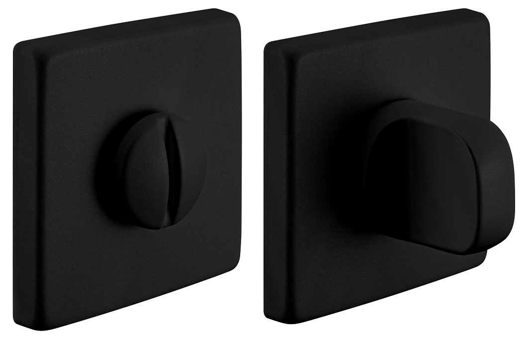 Завертка дверная LUX-WC-S5 NERO-ST, цвет - черный soft-touch фото купить Новокузнецк