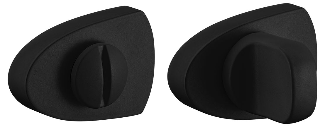 Завертка сантехническая LUX-WC-UN NERO-ST цвет - черный soft-touch фото купить Новокузнецк