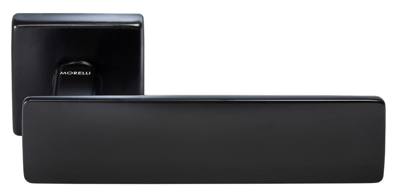 Ручка дверная SPACE S5 NERO-ST на квадратной розетке, цвет - черный soft-touch фото 1 Ручка дверная SPACE S5 NERO-ST на квадратной розетке, цвет - черный soft-touch фото купить Новокузнецк