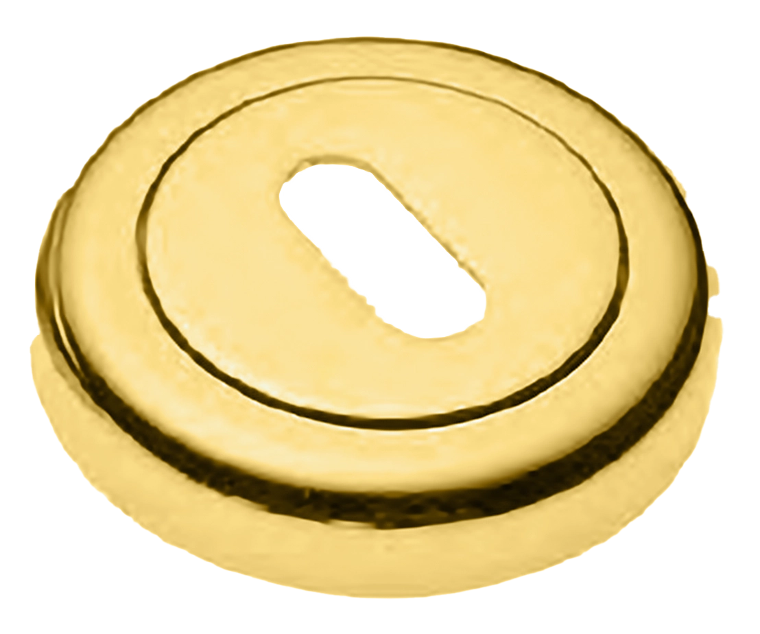 Накладка на ключевой цилиндр LUX-FK-R4 OTL на круглой розетке под ключ буратино, цвет - золото фото купить Новокузнецк