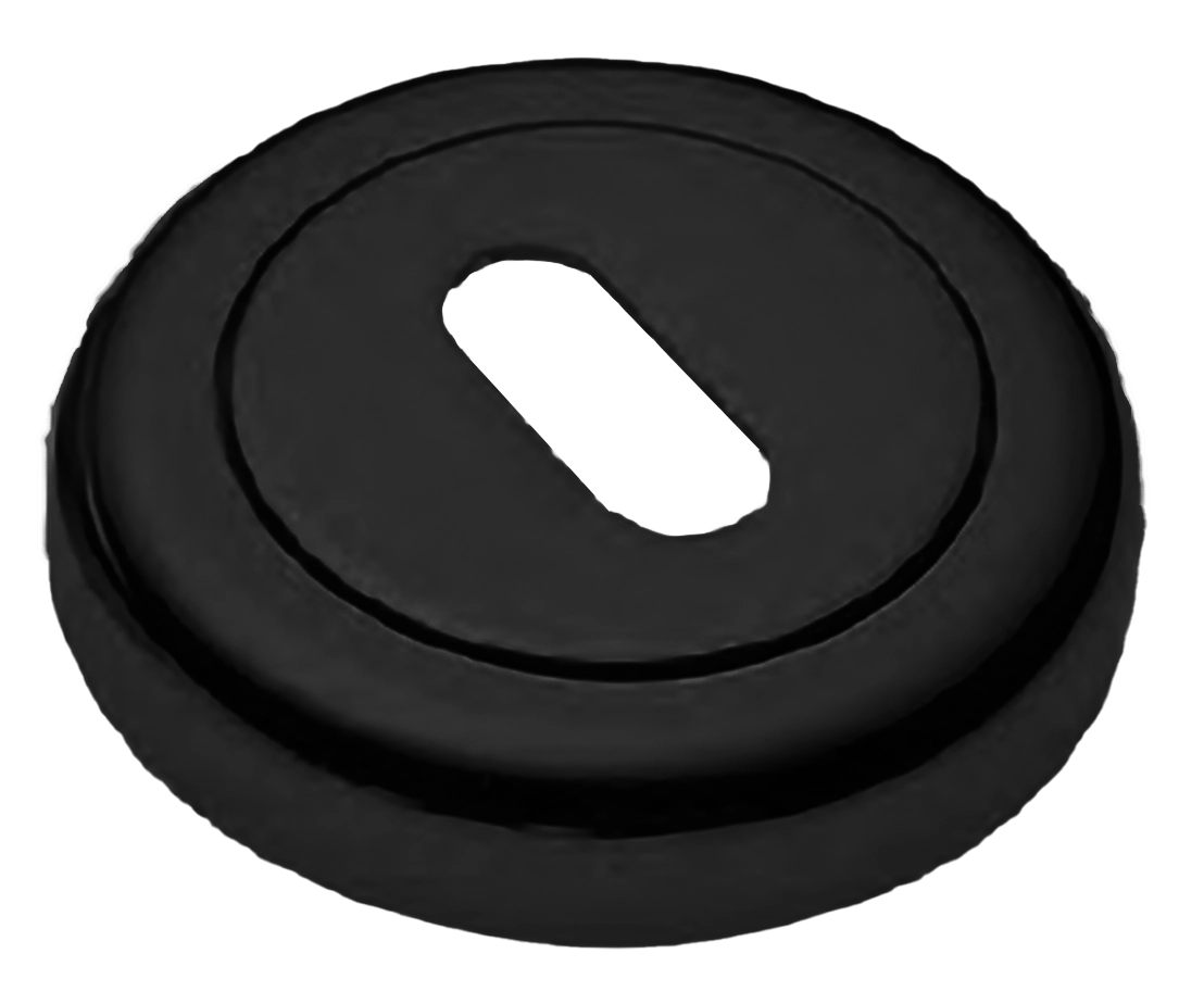 Накладка на ключевой цилиндр LUX-FK-R4 NERO на круглой розетке под ключ буратино, цвет - черный фото купить Новокузнецк