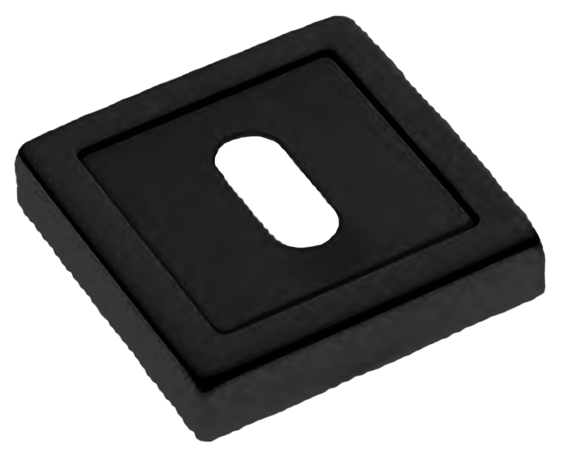 Накладка на ключевой цилиндр LUX-FK-S3 NERO на квадратной розетке под ключ буратино, цвет - черный фото купить Новокузнецк