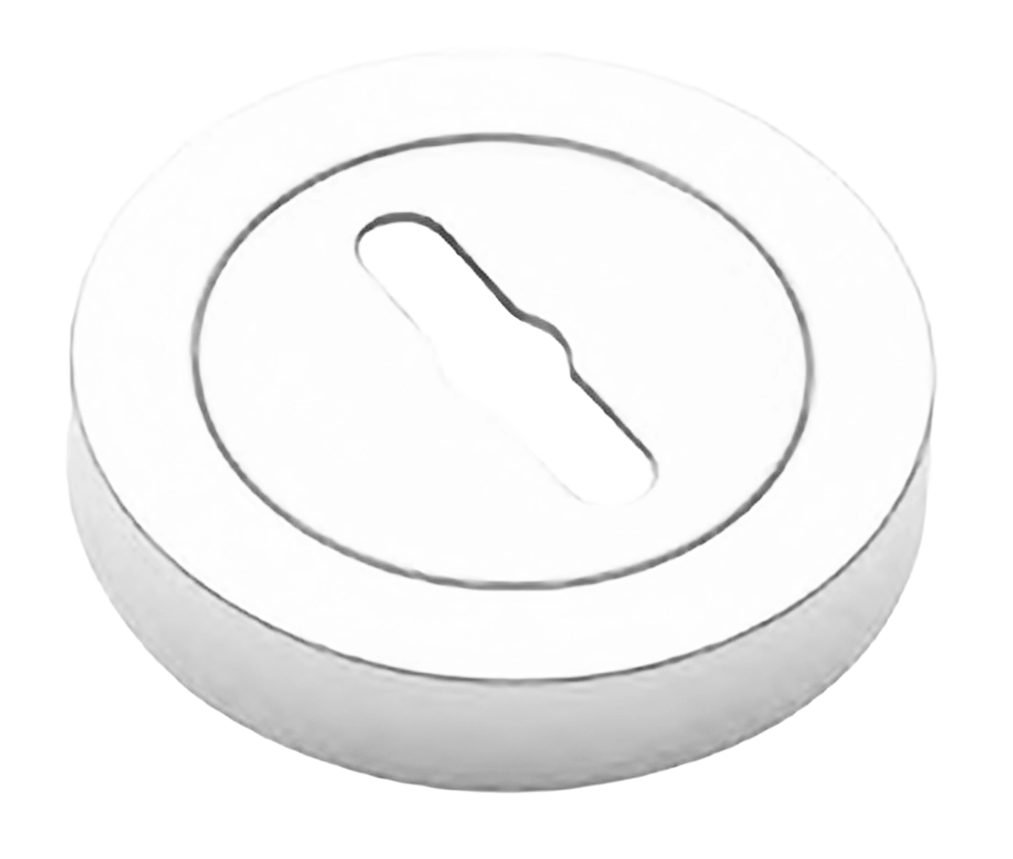 Накладка на ключевой цилиндр LUX-SK-R2 BIA на круглой розетке под сувальдный ключ, цвет - белый фото купить Новокузнецк