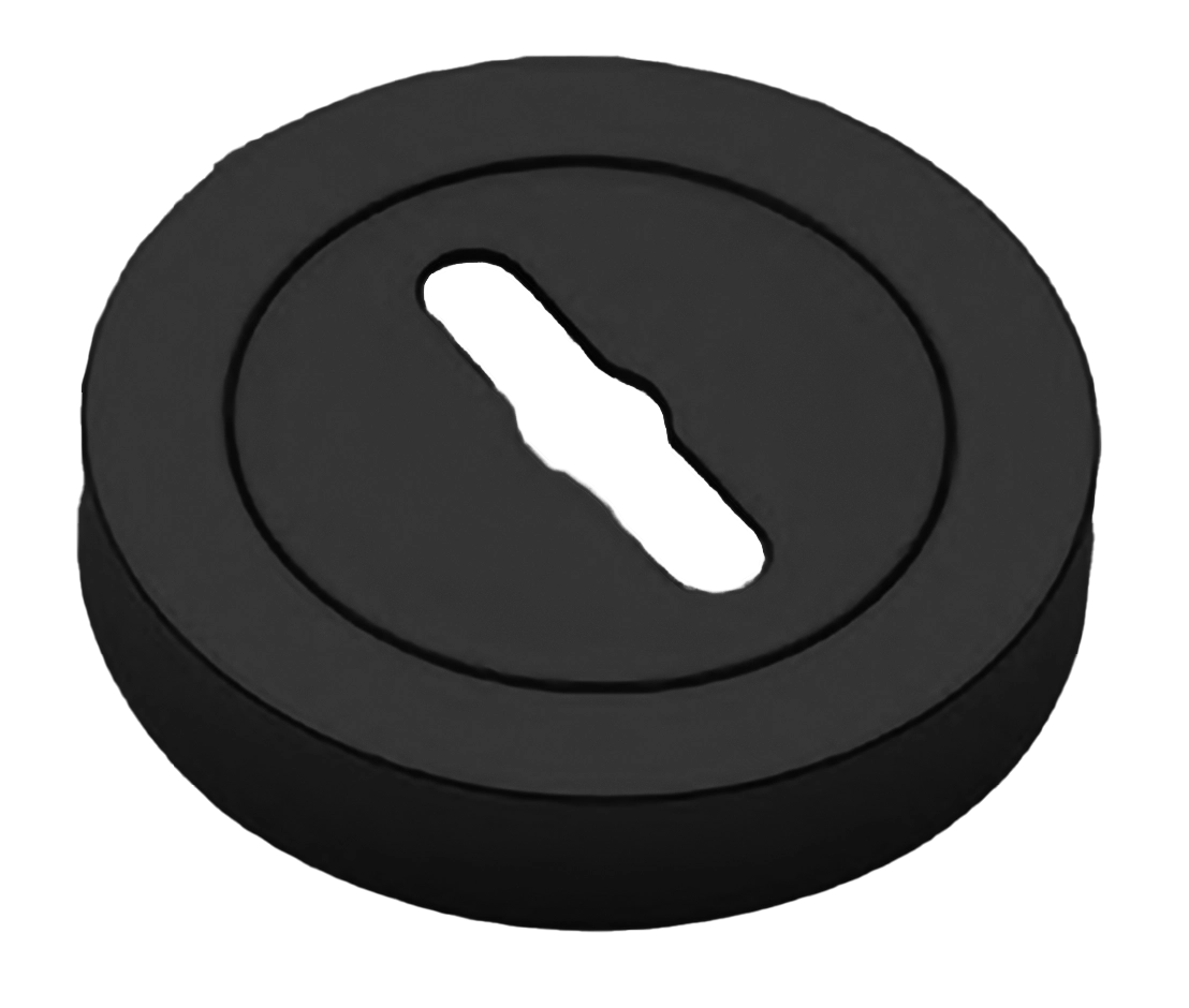 Накладка на ключевой цилиндр LUX-SK-R2 NERO на круглой розетке под сувальдный ключ, цвет - черный фото купить Новокузнецк