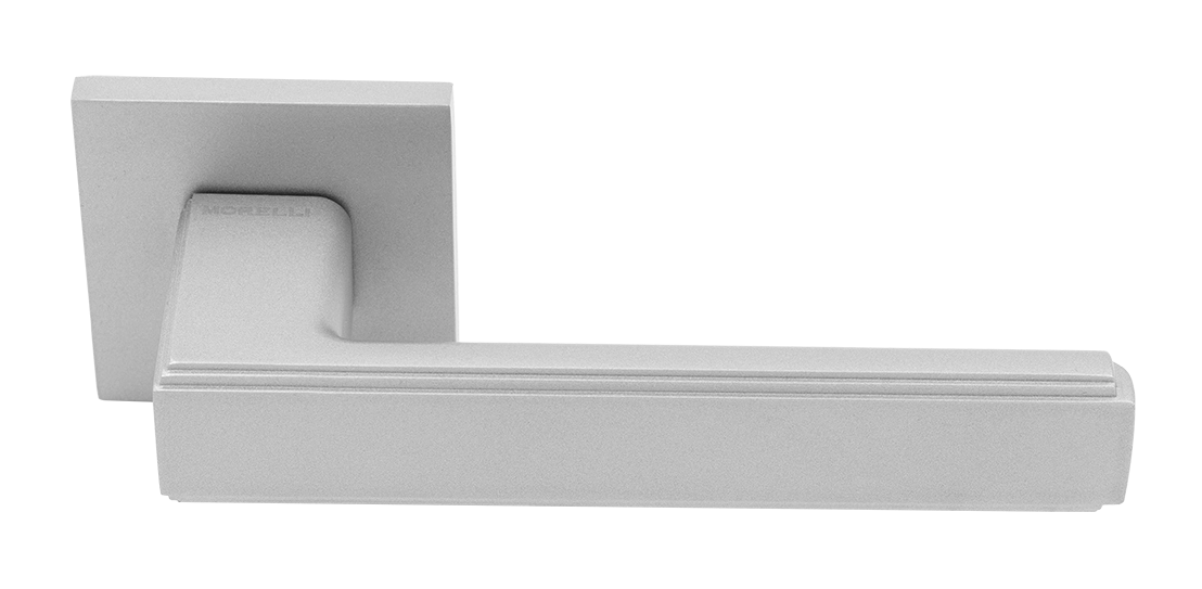 Ручка дверная MH-64-S6 ASC STEPS на квадратной розетке 6 мм, цвет анодированный матовый хром фото купить Новокузнецк