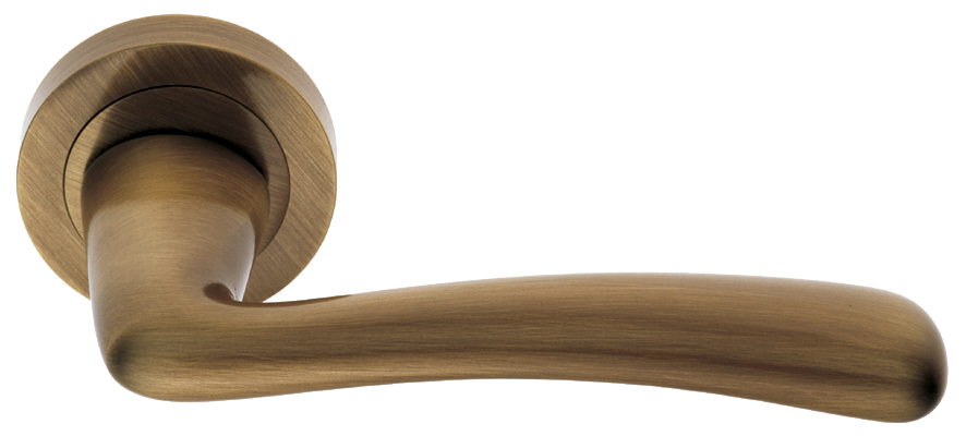 Ручка дверная COCKATOO R2 BGO раздельная на круглой розетке, цвет - матовая бронза фото купить в Новокузнецке