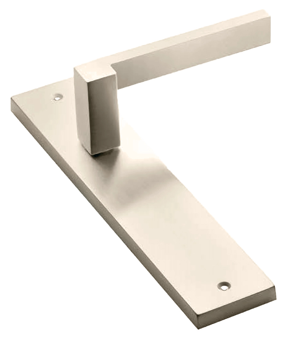 Ручка дверная на планке STONE PL NIS, цвет матовый никель, латунь фото купить в Новокузнецке