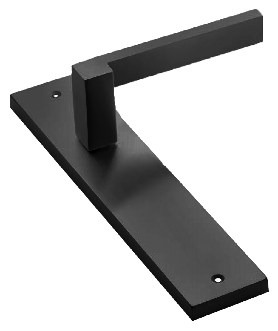 Ручка дверная на планке STONE PL NERO, цвет черный, латунь фото купить в Новокузнецке