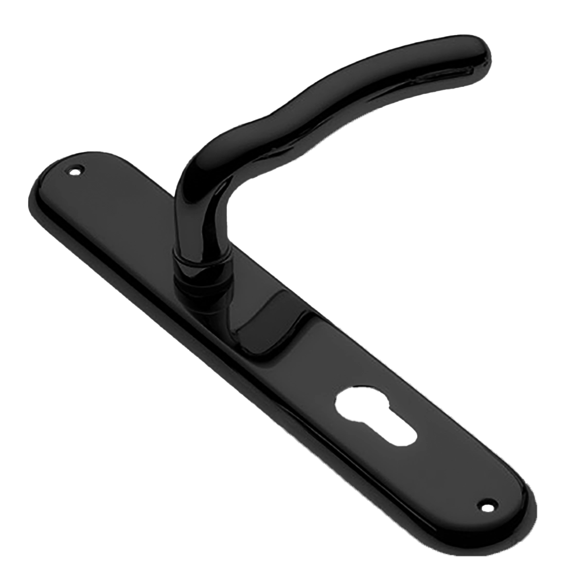 Ручка дверная на планке SNAKE PL NERO, цвет черный, латунь фото купить в Новокузнецке