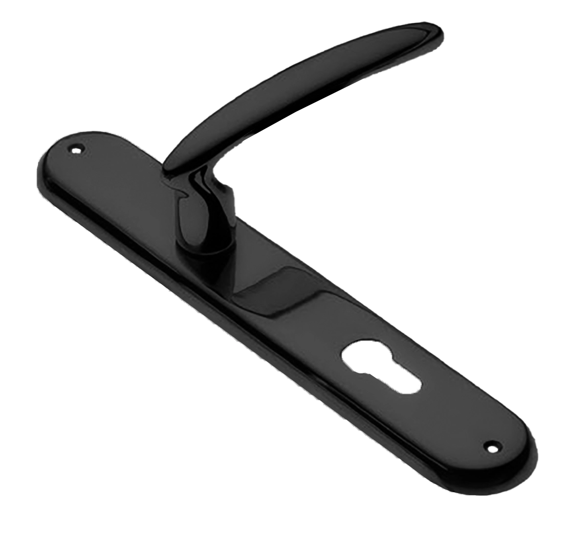 Ручка дверная на планке FLAMINGO PL NERO, цвет черный, латунь фото купить в Новокузнецке