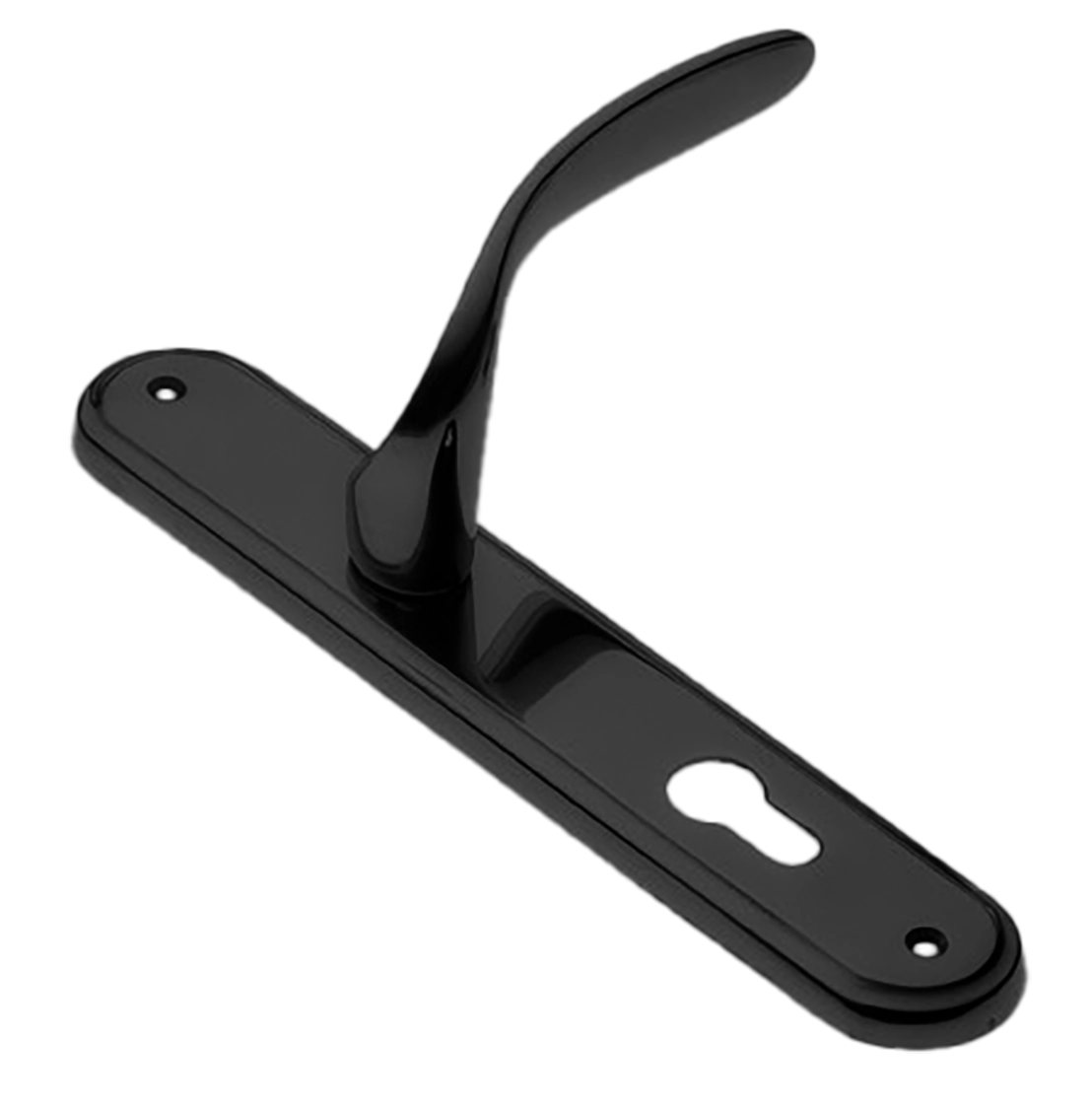 Ручка дверная на планке COBRA PL NERO, цвет черный, латунь фото купить в Новокузнецке