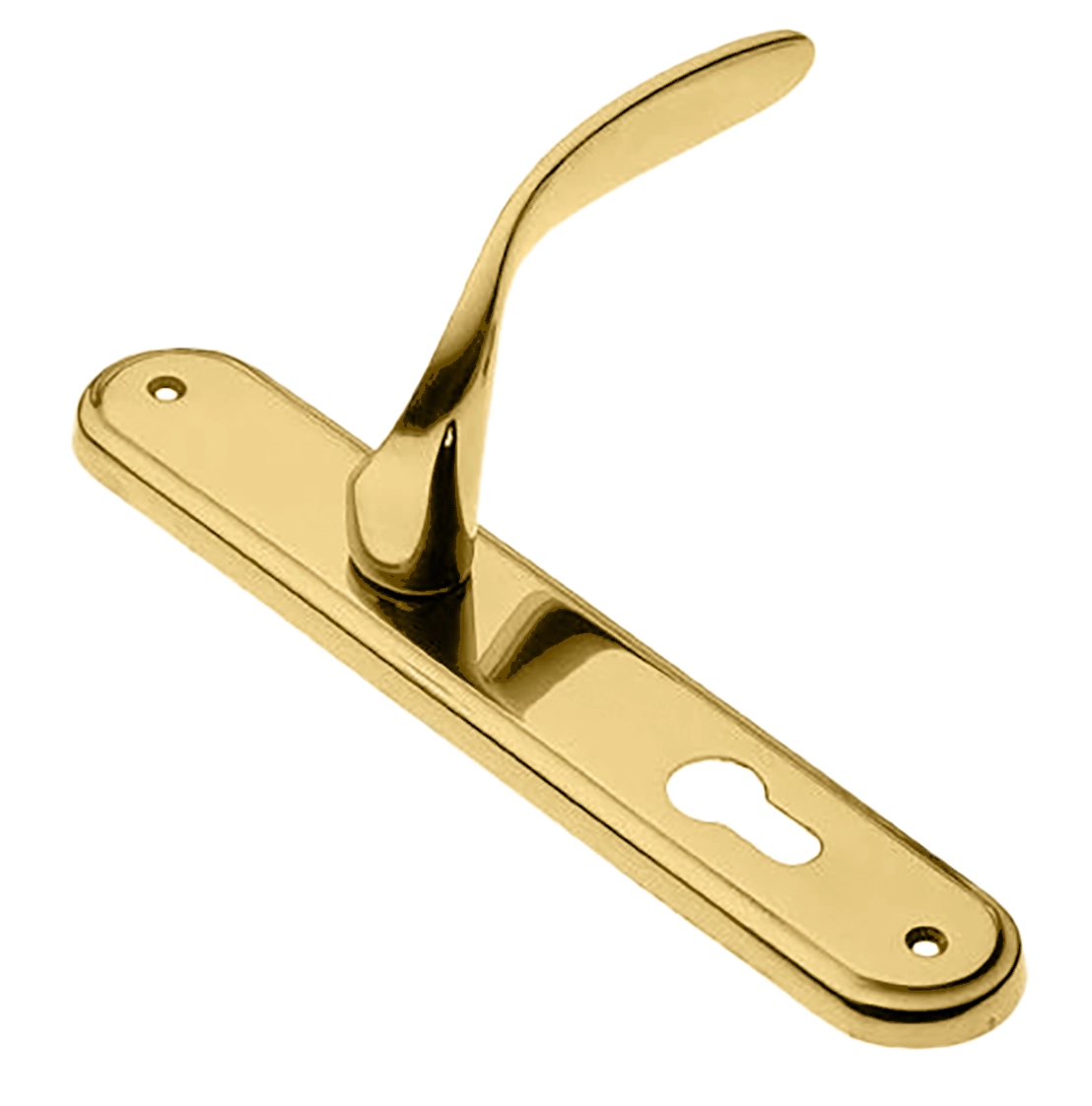 Ручка дверная на планке COBRA PL OTL, цвет золото, латунь фото купить в Новокузнецке