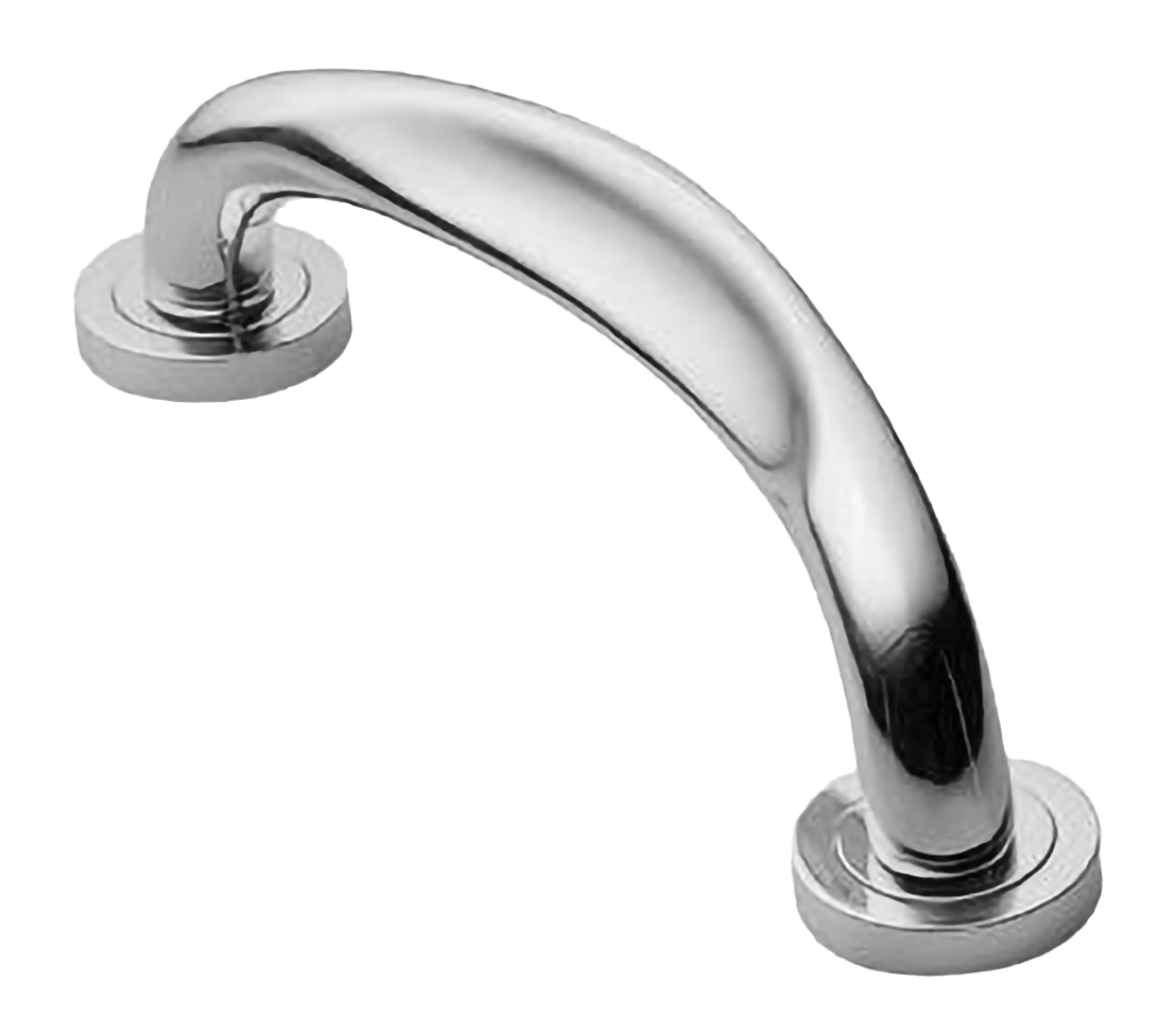 Ручка-скоба дверная RAFT PH CRO на круглой розетке, цвет хром, латунь фото купить в Новокузнецке