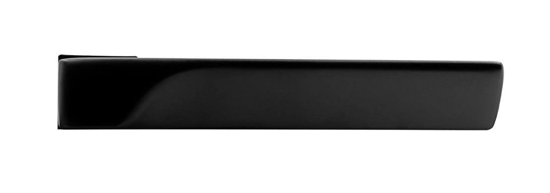 Ручка дверная FIORD-SM NERO-ST, с невидимой квадратной розеткой, цвет черный soft-touch, ЦАМ фото купить в Новокузнецке