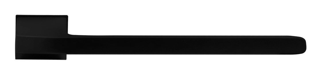 Ручка дверная SPUTNIK-SM NERO-ST с невидимой квадратной розеткой, цвет черный soft-touch, ЦАМ фото купить в Новокузнецке