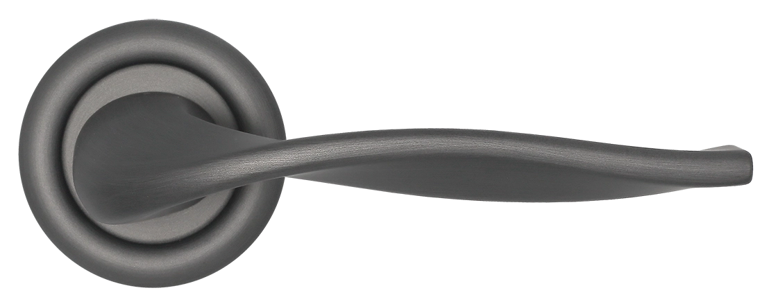 Ручка дверная SKYSCRAPER R7 SST на круглой розетке, цвет Летняя гроза/Summer Storm фото morelli Новокузнецк