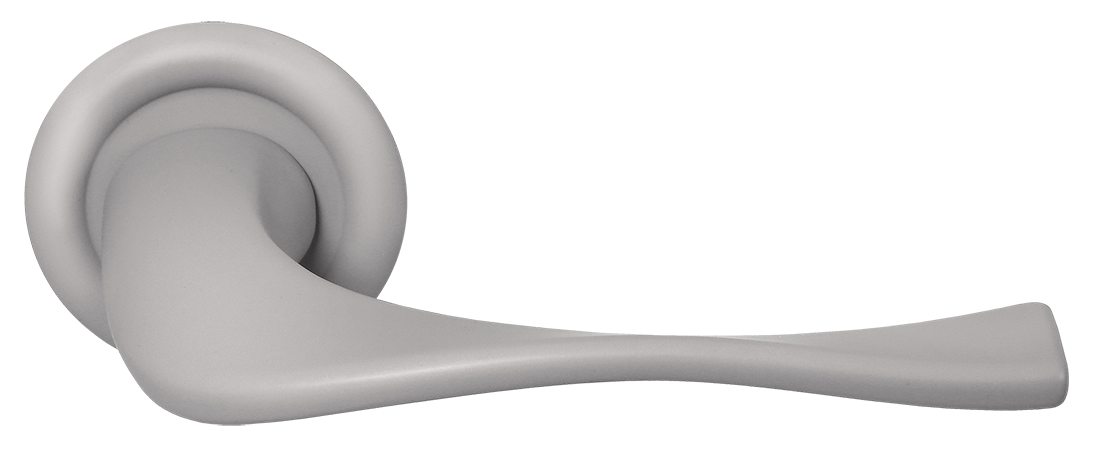 Ручка дверная SKYSCRAPER R7 SMI на круглой розетке, цвет Весенняя дымка/Spring Mist фото купить Новокузнецк