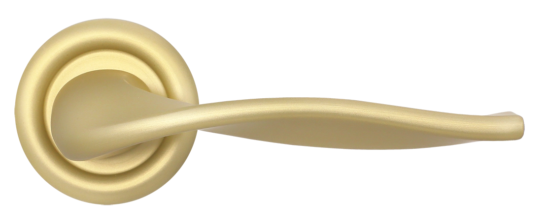 Ручка дверная SKYSCRAPER R7 AH на круглой розетке, цвет Осенний мёд/Autumn Honey фото купить в Новокузнецке