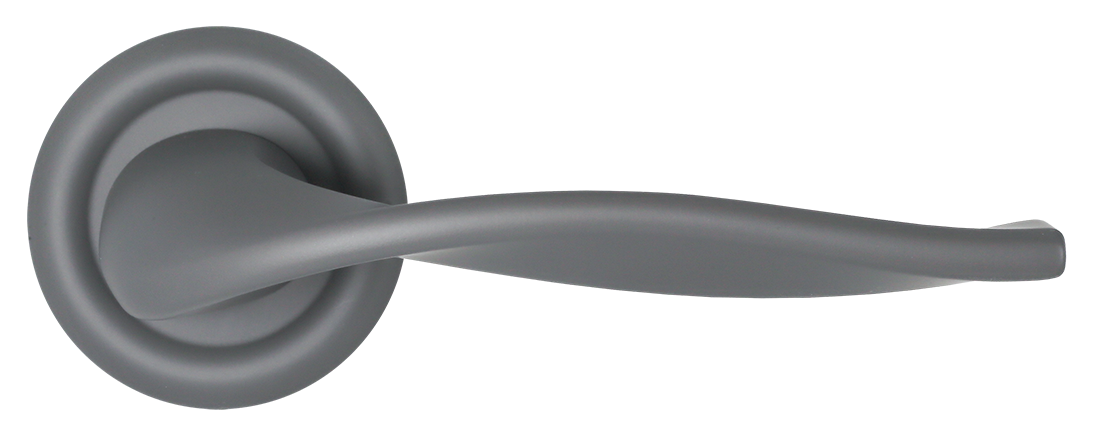 Ручка дверная SKYSCRAPER R7 SSW на круглой розетке, цвет Стокгольмский снегопад/Stockholm Snowfall фото купить в Новокузнецке