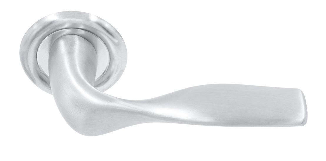 Ручка дверная LVB R7 WF на круглой розетке, цвет Зимняя стужа/Winter Frost фото купить Новокузнецк