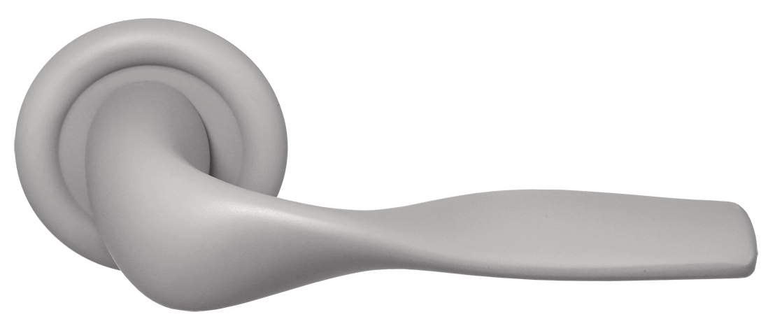 Ручка дверная LVB R7 SMI на круглой розетке, цвет Весенняя дымка/Spring Mist фото купить Новокузнецк