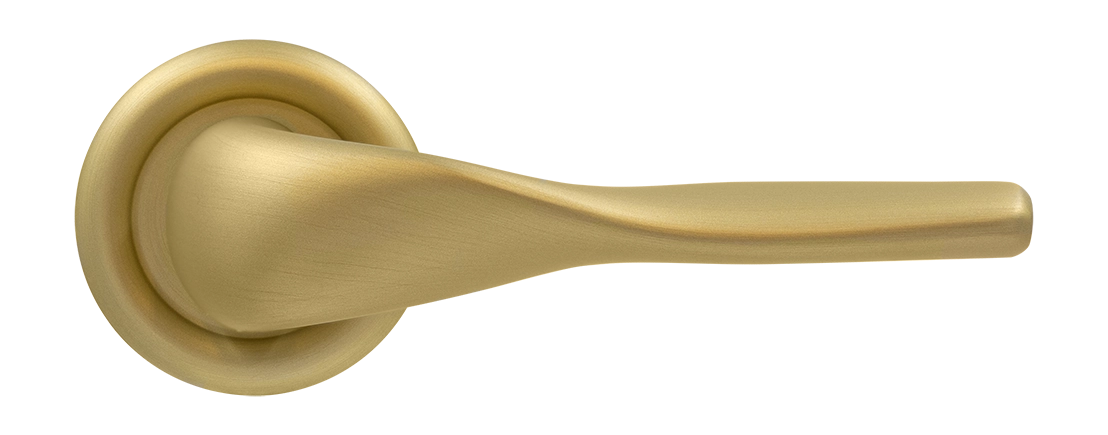 Ручка дверная LVB R7 AH на круглой розетке, цвет Осенний мёд/Autumn Honey фото купить в Новокузнецке