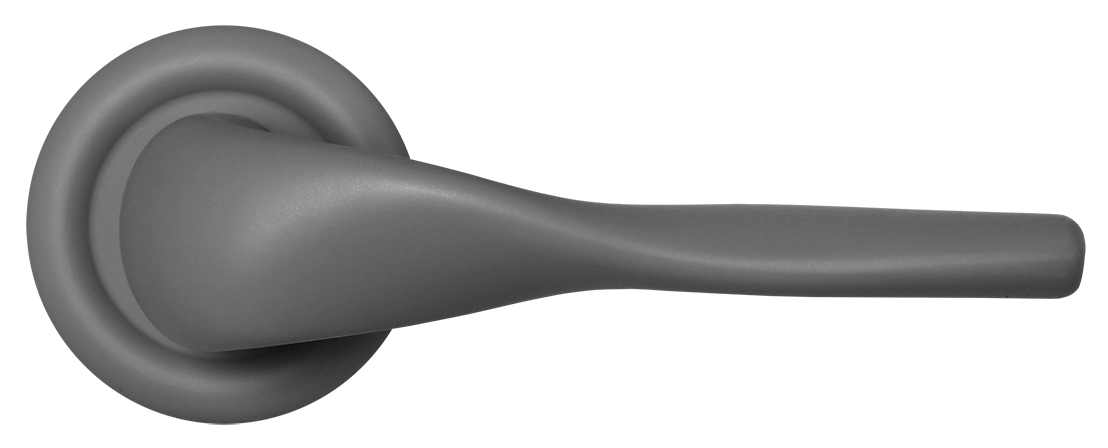 Ручка дверная LVB R7 SSW на круглой розетке, цвет Стокгольмский снегопад/Stockholm Snowfall фото купить в Новокузнецке