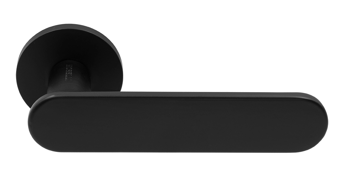 Ручка дверная MH-65-R6 R6 SEMPIONE BL на круглой розетке, цвет черный фото купить Новокузнецк