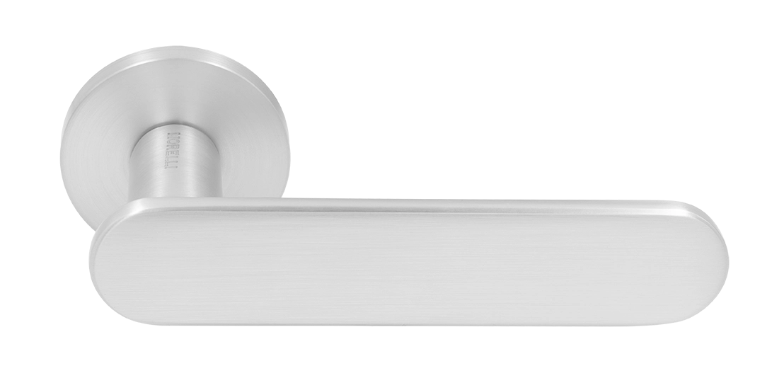 Ручка дверная MH-65-R6 SEMPIONE SC на круглой розетке, цвет матовый хром фото купить Новокузнецк