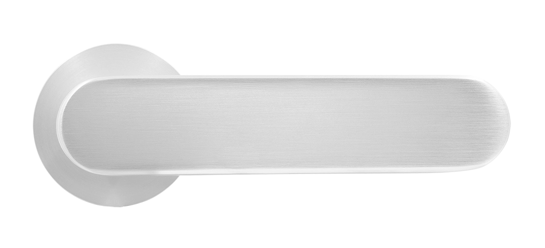 Ручка дверная MH-65-R6 SEMPIONE SC на круглой розетке, цвет матовый хром фото купить в Новокузнецке