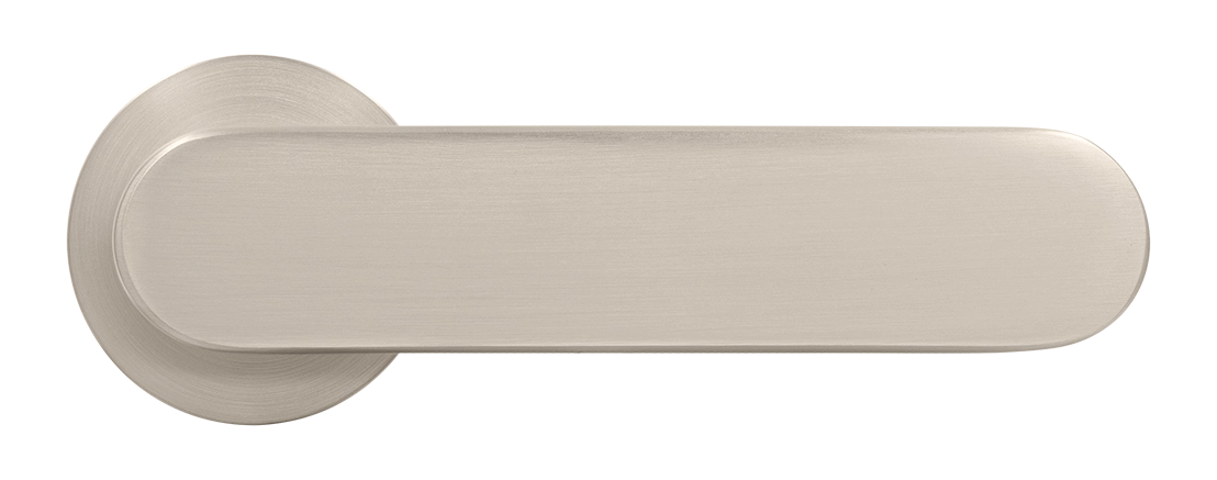 Ручка дверная MH-65-R6 SEMPIONE MSN на круглой розетке, цвет матовый сатинированный никель фото купить в Новокузнецке