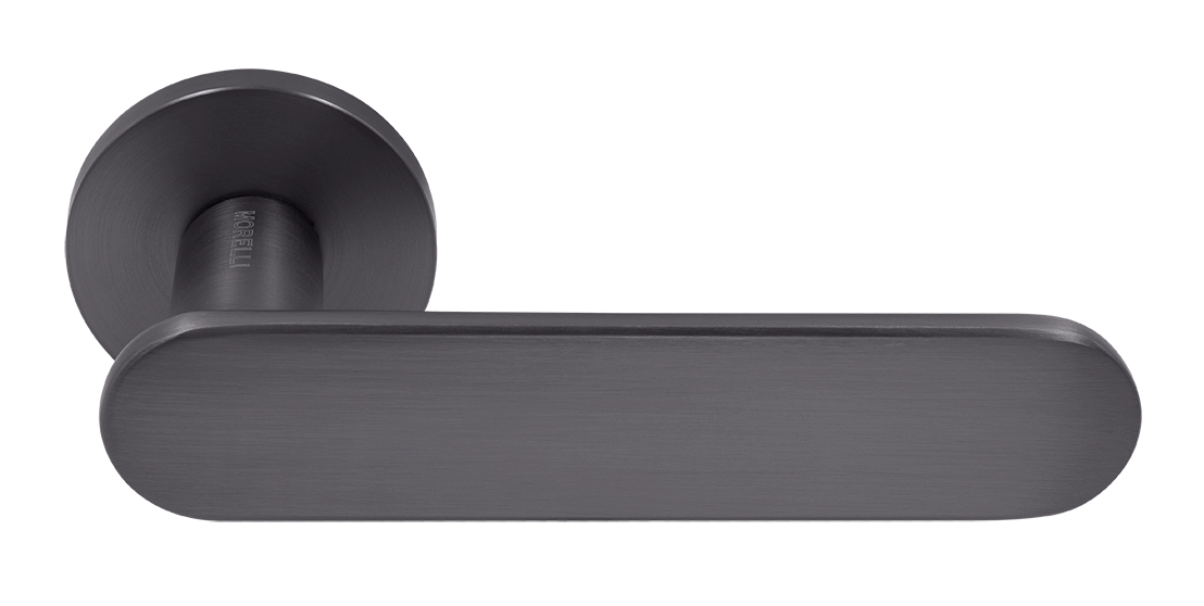 Ручка дверная MH-65-R6 R6 SEMPIONE GR на круглой розетке, цвет графит фото купить Новокузнецк