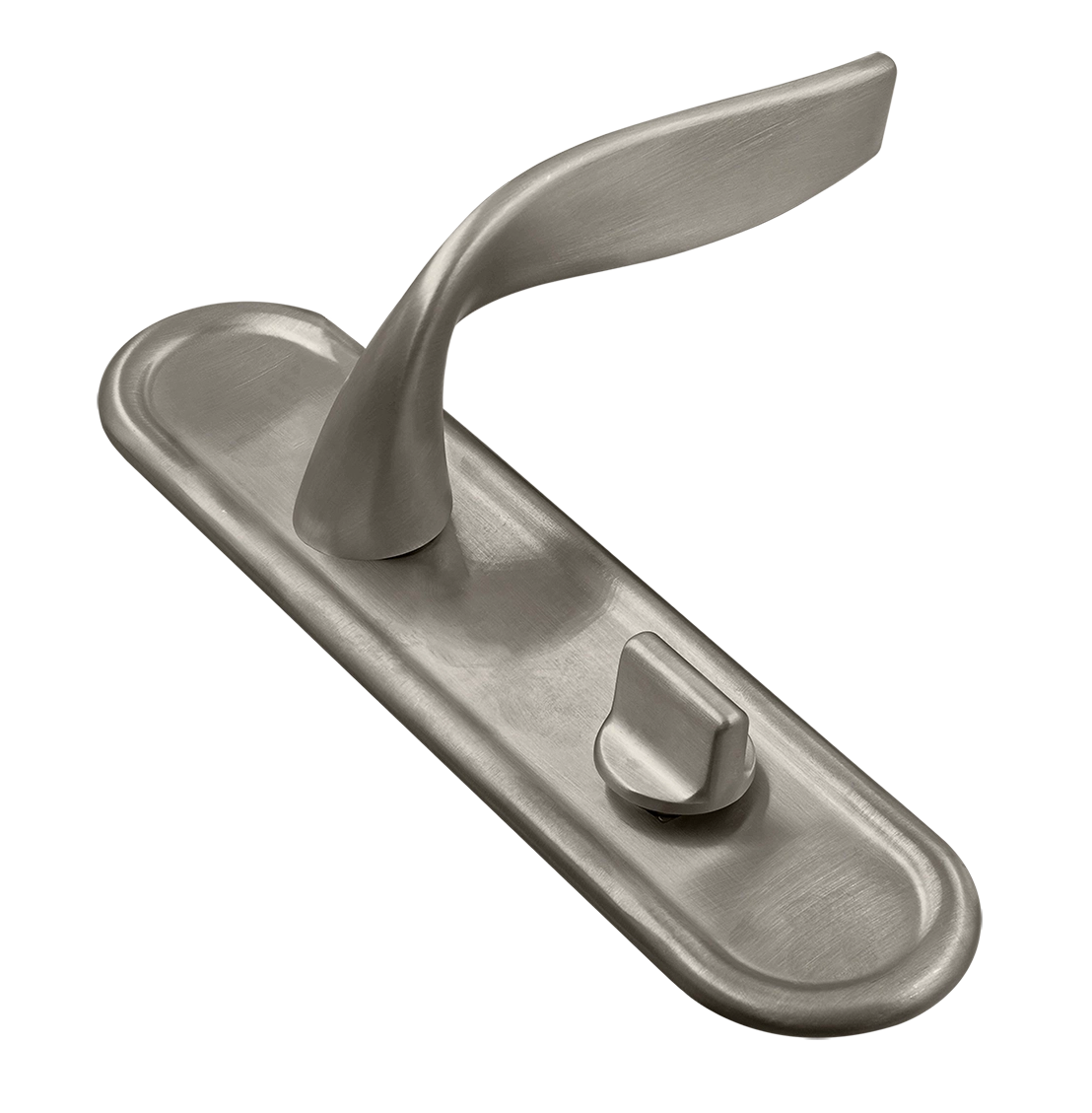 Ручка дверная SKYSCRAPER PLR WC SMI на планке под сантехническую завертку