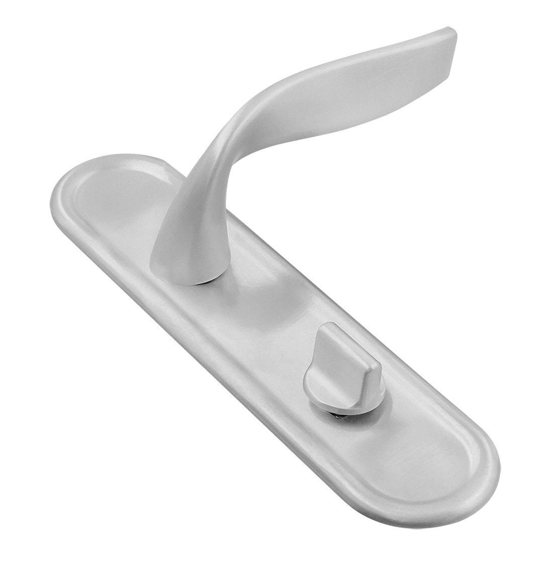 Ручка дверная SKYSCRAPER PLR WC SSW на планке под сантехническую завертку, цвет Стокгольмский снегопад/Stockholm Snowfall фото купить Новокузнецк