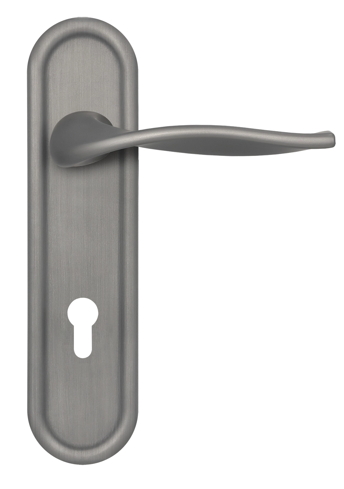 Ручка дверная SKYSCRAPER PLR KH WF на планке под ключевой цилиндр, цвет Зимняя стужа/Winter Frost фото купить Новокузнецк