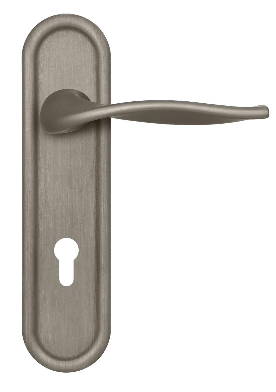 Ручка дверная SKYSCRAPER PLR KH SMI на планке под ключевой цилиндр