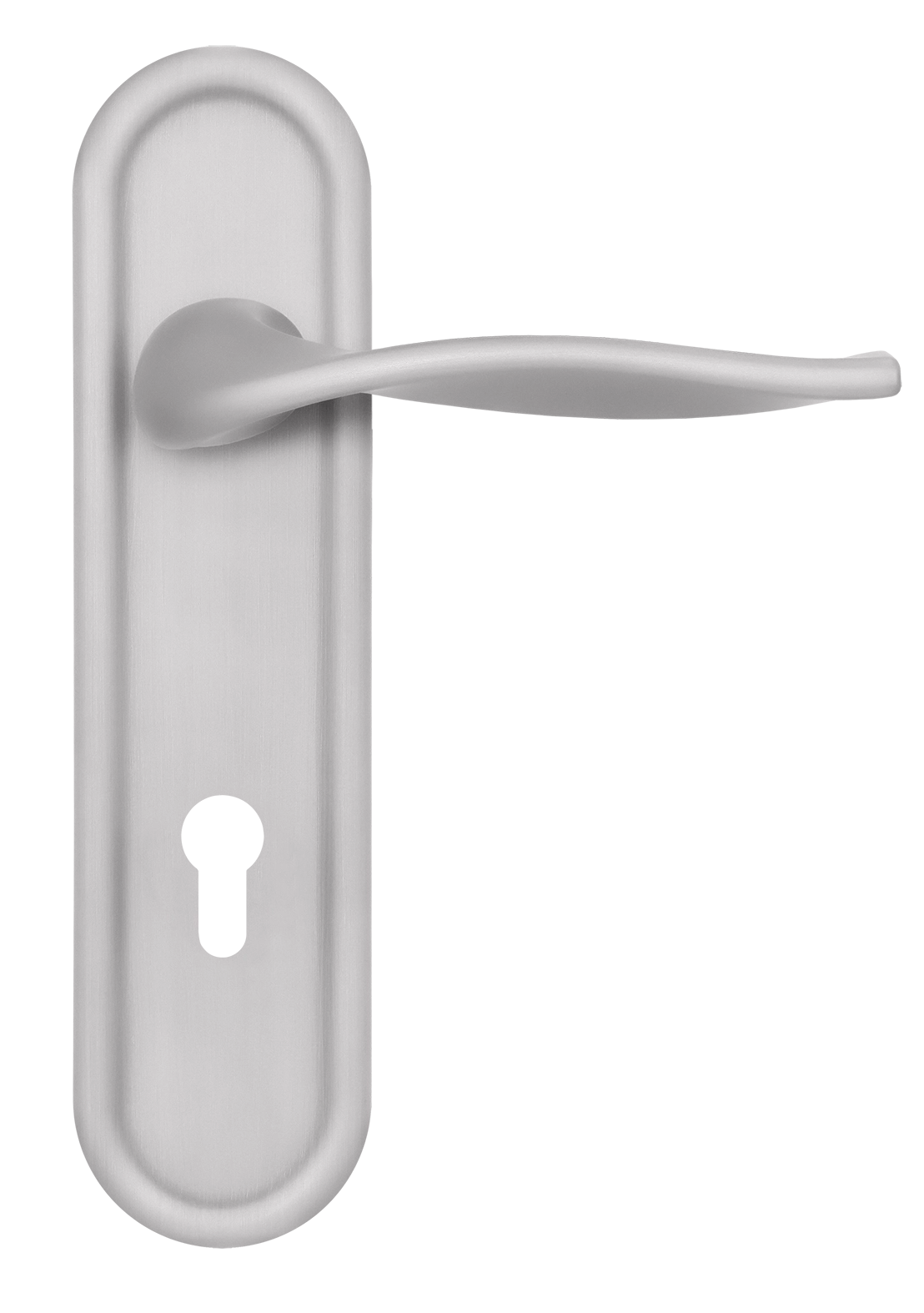 Ручка дверная SKYSCRAPER PLR KH SSW на планке под ключевой цилиндр, цвет Стокгольмский снегопад/Stockholm Snowfall фото купить Новокузнецк