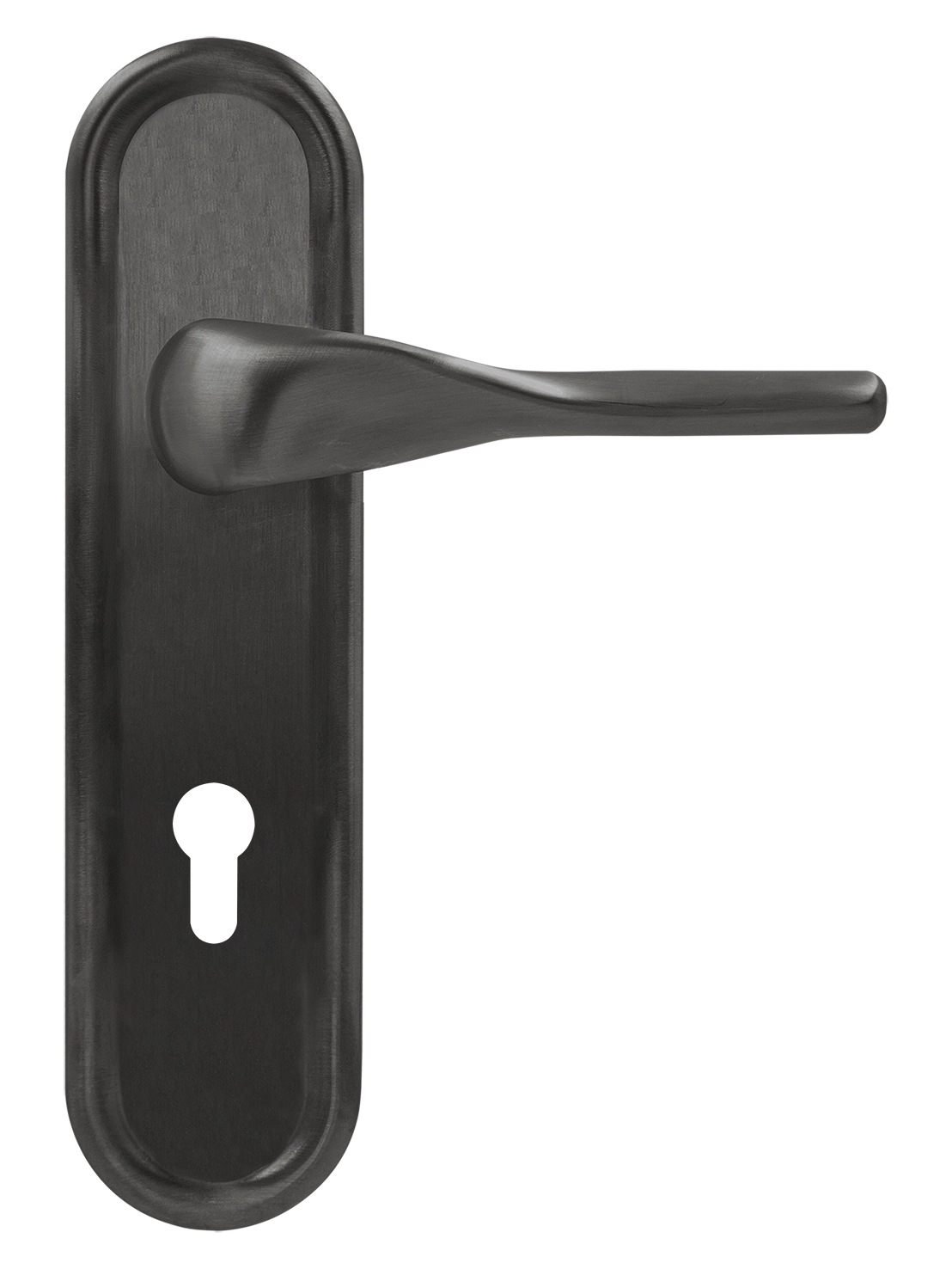 Ручка дверная LVB PLR KH SST на планке под ключевой цилиндр