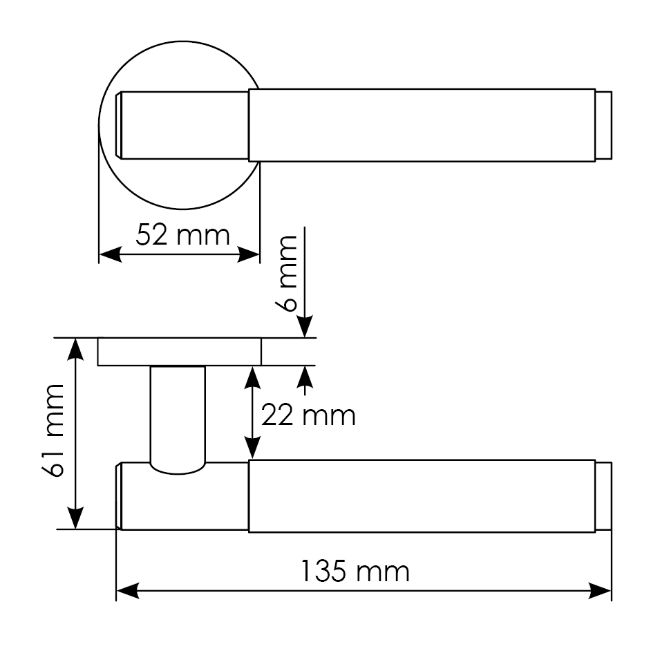 Комплект дверных ручек MH-57-R6T BL + защёлка бесшумная M1895 BL + петли врезные универсальные MSN 100X70X2.5-4BB BL (2шт), цвет черный фото купить в Новокузнецке