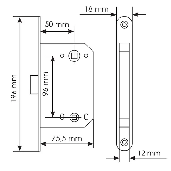 Комплект дверных ручек MH-54-S6 BL с заверткой MH-WC-S6 BL + замок M1895 BL, цвет черный фото дверная фурнитура Новокузнецк