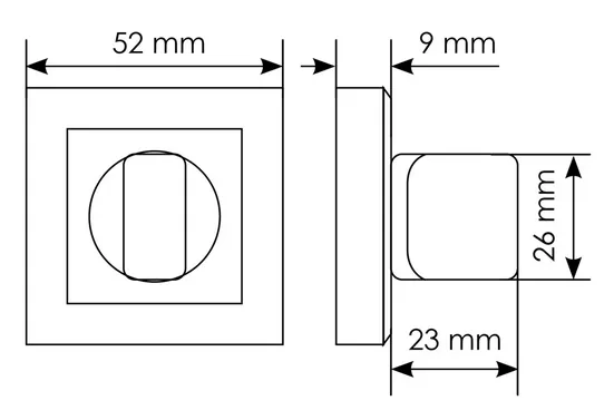 Комплект дверных ручек MH-28 BL-S с заверткой MH-WC-S BL, цвет черный  фотомореллиНовокузнецк