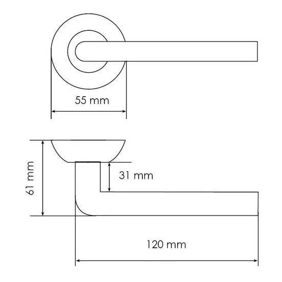 Комплект дверных ручек MH-03 BL с заверткой MH-WC BL + магнитный замок M1895 BL, цвет черный  фотомореллиНовокузнецк