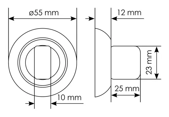 Комплект дверных ручек MH-03 BL с заверткой MH-WC BL + магнитный замок M1895 BL, цвет черный  фото дверная фурнитура Новокузнецк