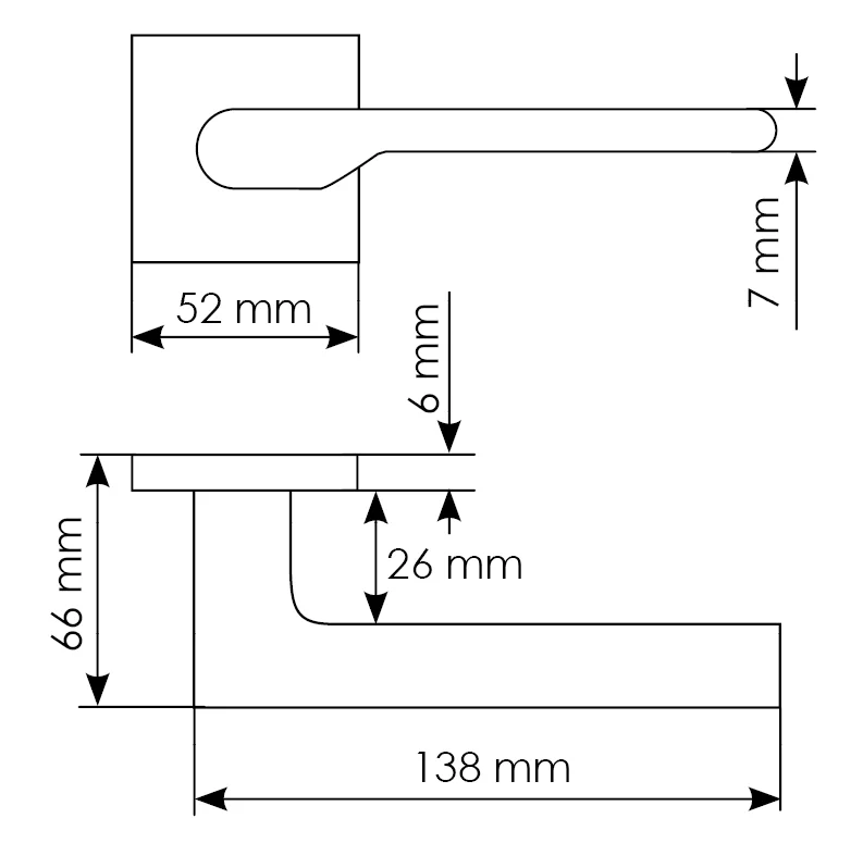 Комплект дверных ручек MH-53-S6 BL с заверткой MH-WC-S6 BL + магнитный замок  M1895 BL, цвет черный фото morelli Новокузнецк