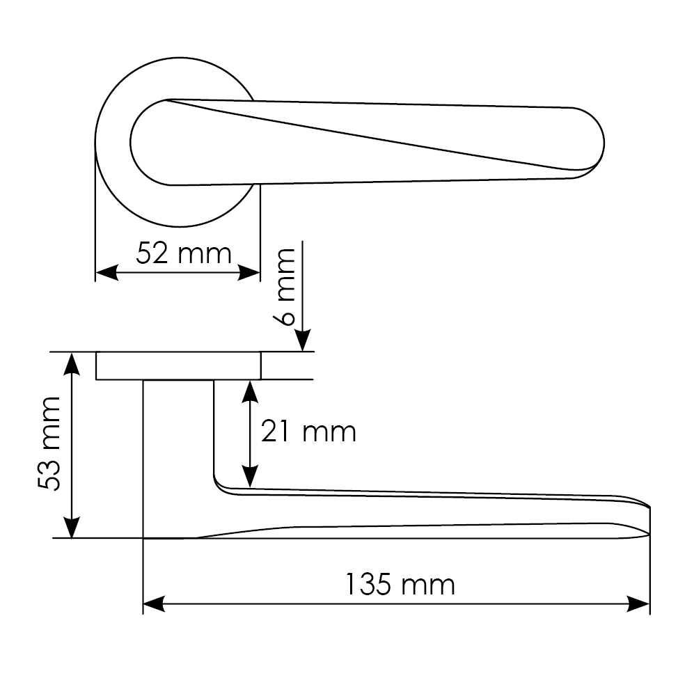 Комплект дверных ручек MH-58-R6 BL с заверткой MH-WC-R6 BL + магнитный замок M1895 BL, цвет черный фотомореллиНовокузнецк