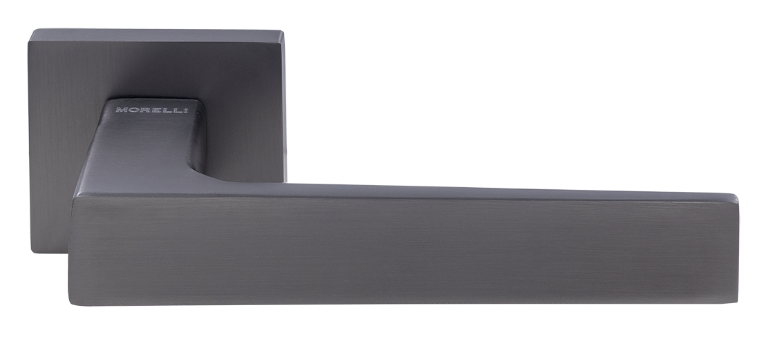Ручка дверная MIRA  MH-54-S6 GR раздельная на квадратной розетке, цвет графит, ЦАМ фото купить Новокузнецк